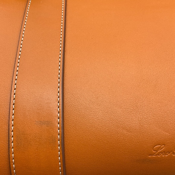 LORO PIANA WARM TAN LOOM L32 SMOOTH CALFSKIN ROUNDED LEATHER TOTE BAG - Picture 12 of 16